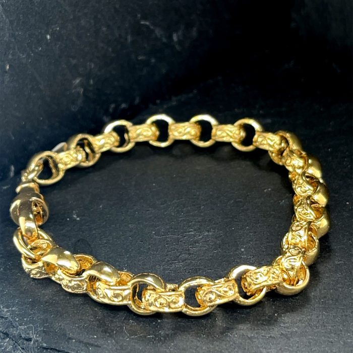 9ct Yellow Gold Belcher Bracelet 6 1/2"