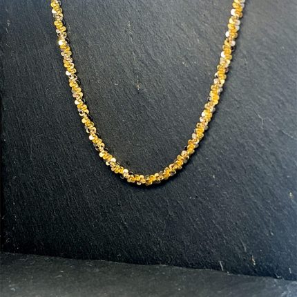9ct Yellow Gold Two Tone 18" Fancy Necklace
