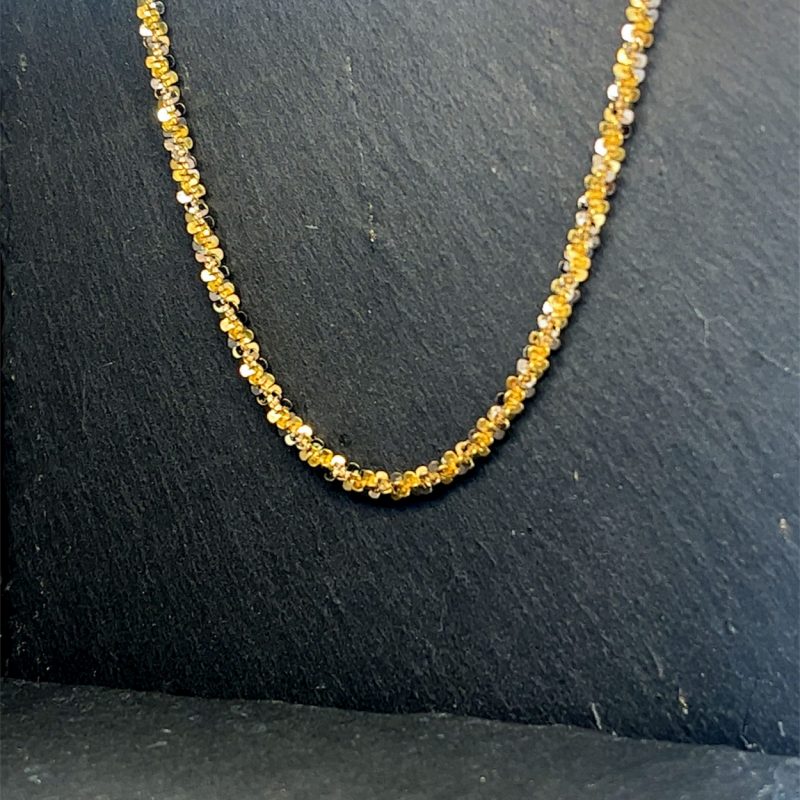 9ct Yellow Gold Two Tone 18" Fancy Necklace
